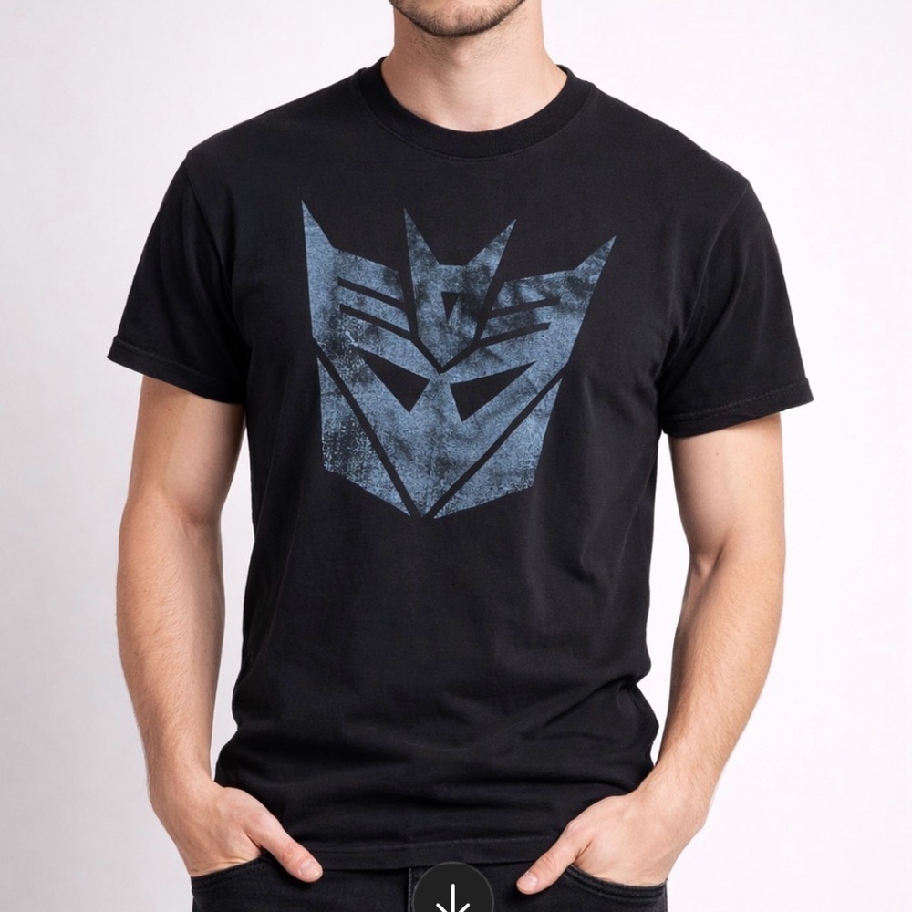 Transformers Retro 2014 Men’s Medium Black Decepticon Graphic Logo